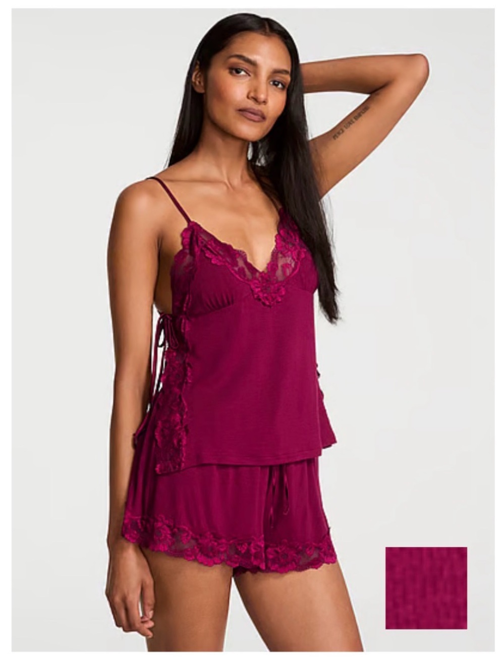 Victoria’s Secret SoSoft Modal Ribbed Lace Trim Sleep Set